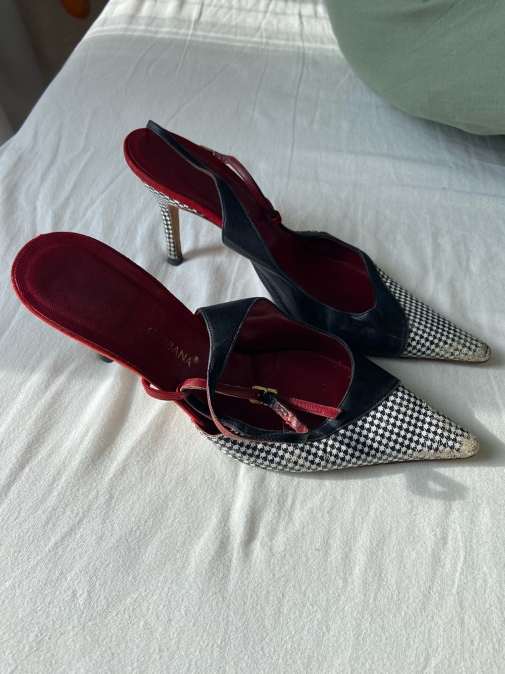 Dolce & Gabbana Houndstooth Heels - Picture 10 of 10